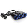 12-24V 3Ways Car Lighter Socket Splitter USB Charger Power Adapter Replacement for Vehicles and