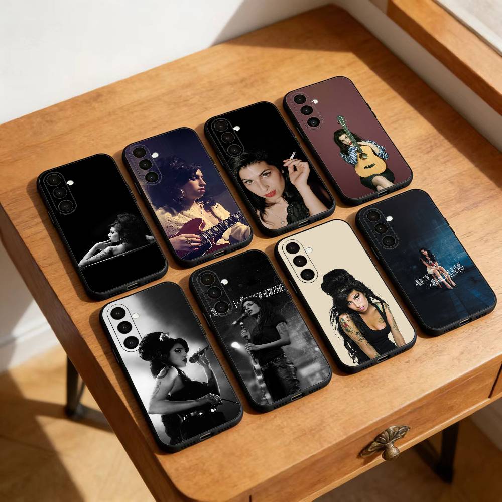 Чехол для телефона Amy Winehouse Back to Black для Samsung Galaxy A20, 21s, 22, 31, 32, 52, 53, 72, 73, 80, 91, Мягкий черный корпус