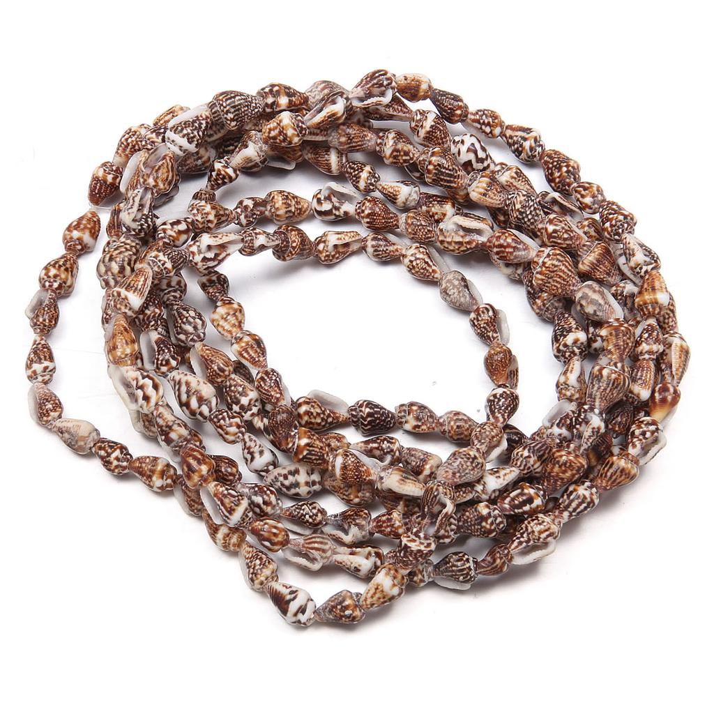 1 нить Бусины-ракушки в форме раковины 6–9 мм Свободные бусины-разделители в морском стиле для изготовления ювелирных изделий своими руками Идеальные браслеты, ожерелья и подвески 150 см