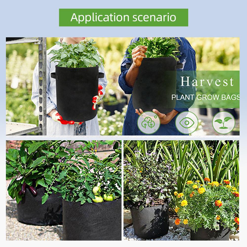 10 упаковок пакетов для выращивания растений 5 галлонов из нетканого материала, дышащие садовые пакеты для выращивания картофеля и грибов