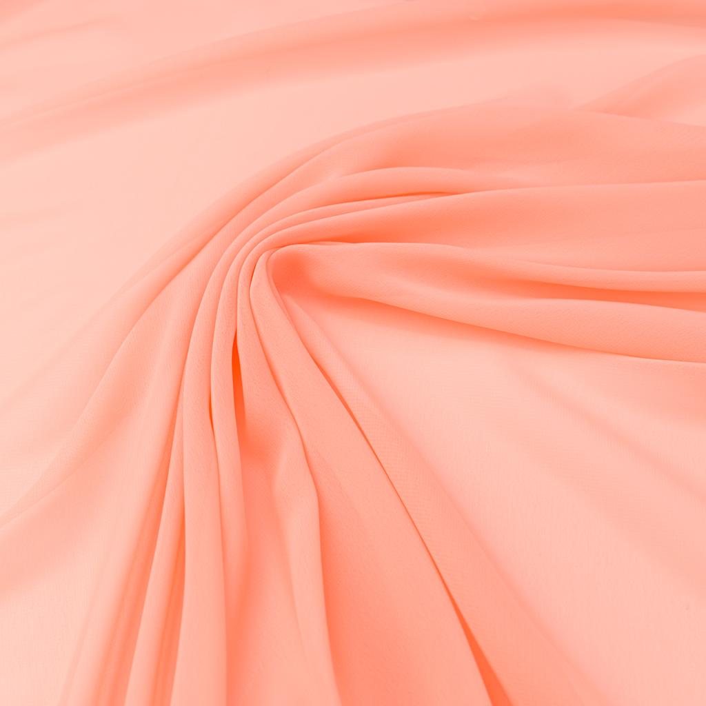 Chiffon material, bright peach color
