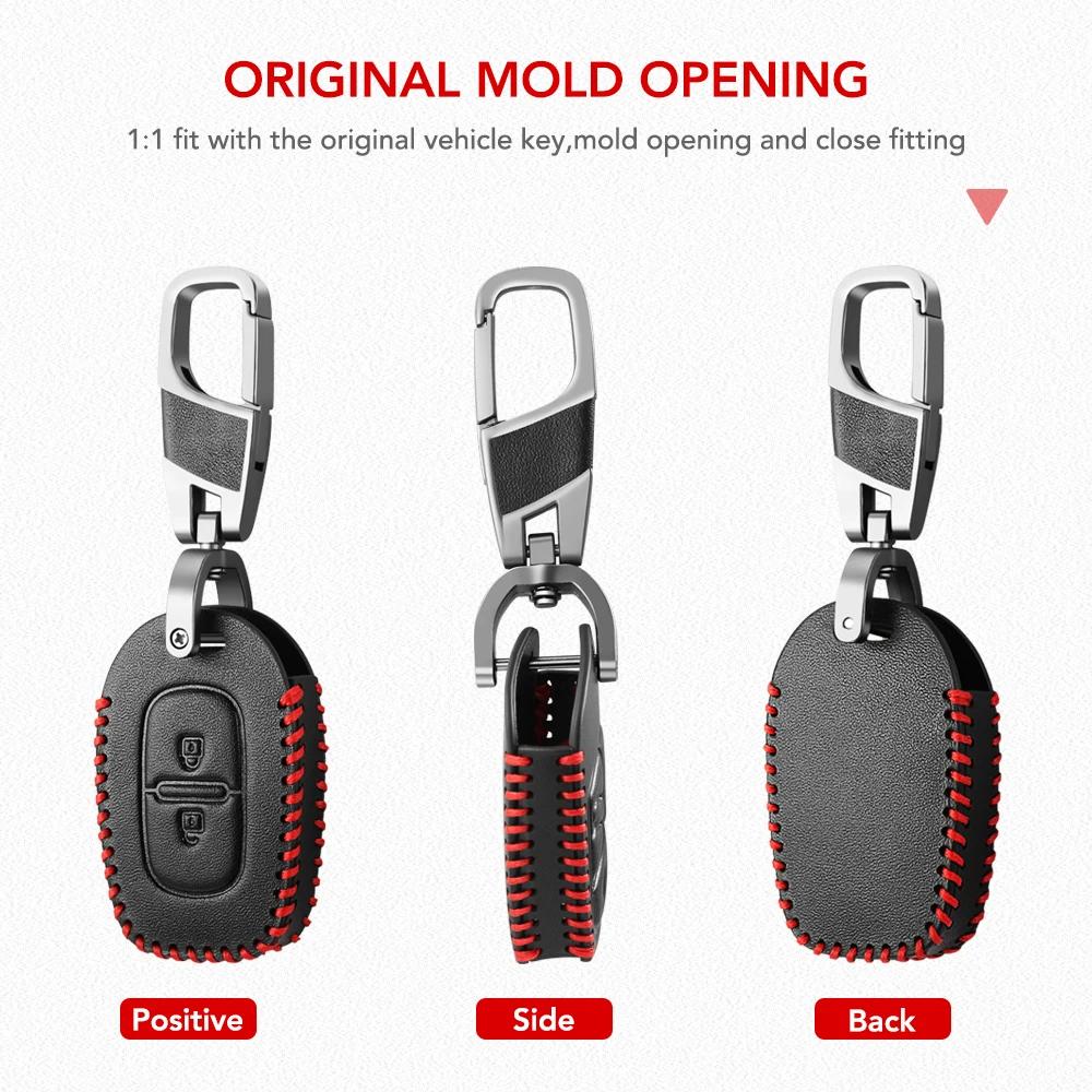 2 кнопки кожаный автомобильный пульт дистанционного управления брелок чехол для Renault Kwid Traffic Symbol Dacia Sandero Logan Duster 2016 2017 2018 Shell