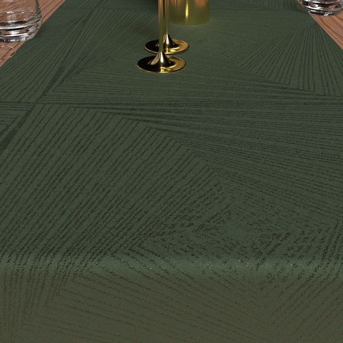 Chemin de table 40x180 cm LUXURY vert, par Soleil d'Ocre