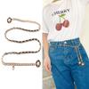 Women's Waist Chain High-end Metal Wearing Leather Women's Personality Trendy Flower Pendant Simple Punk Waist Chain