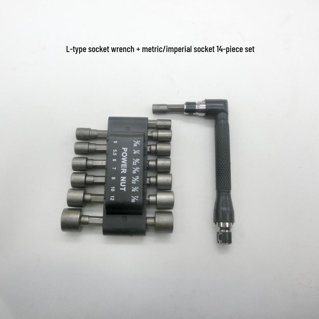 9-Piece Mini L-образный набор с двойными головками и удлинителем для отвертки