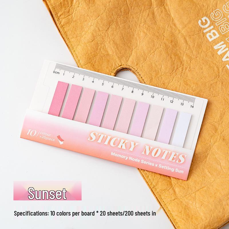 Градиентные длинные индексные вкладки: Выделяющие и классифицирующие этикетки, отрывные и гладкие липкие заметки