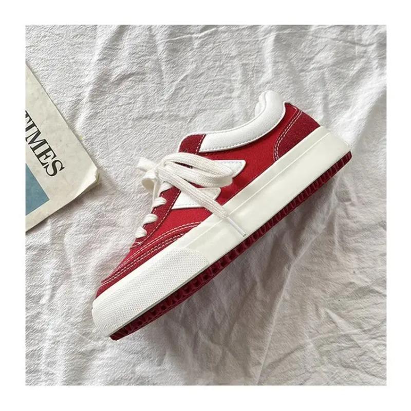 Ретро холщовые кеды на толстой подошве для весны и осени