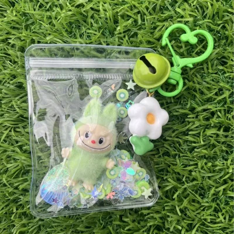 New Labubu Key Chain Cartoon Kawaii Mobile Phone Pendant Car Decoration Mini Dolls Children for Gift