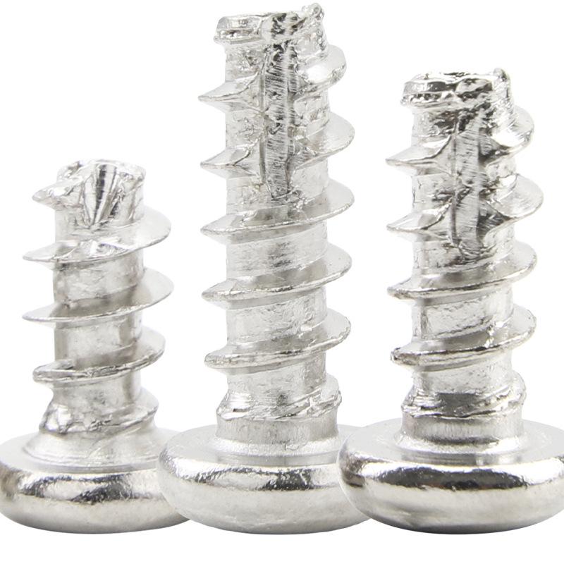 Саморез с круглой головкой и крестообразным шлицем, оцинкованный, углеродистая сталь, цилиндрическая головка, режущий хвостовик, M2/M3/M4/M5