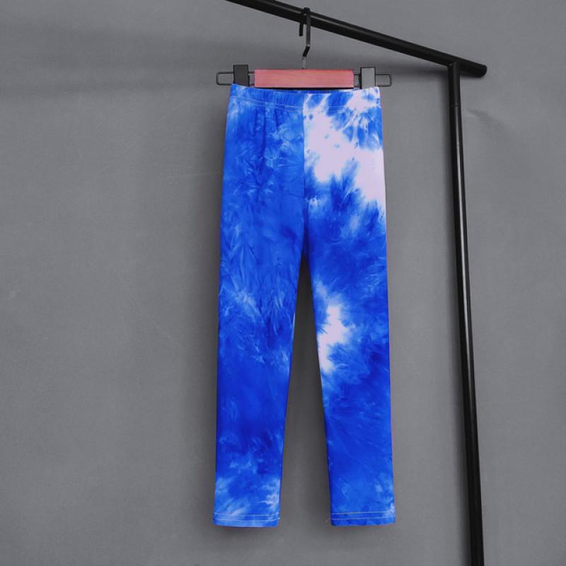 Spring Autumn Kids Pants Colorful Fluorescent Color Printing Leggings For Girls Trousers Baby Girls Soft Elastic Skinny Pants