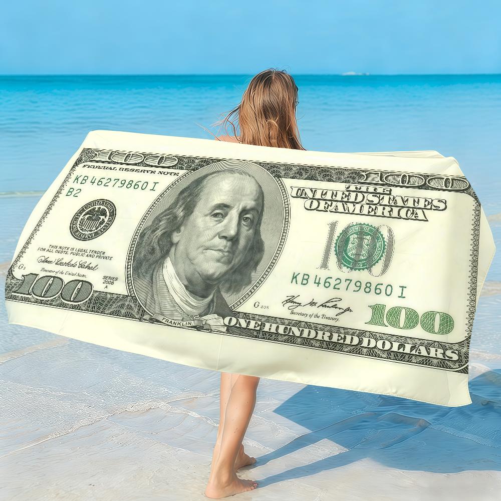 Полотенце Franklin Money Быстросохнущие пляжные полотенца подходят для бассейнов, кемпинга, йоги и тренажерного зала