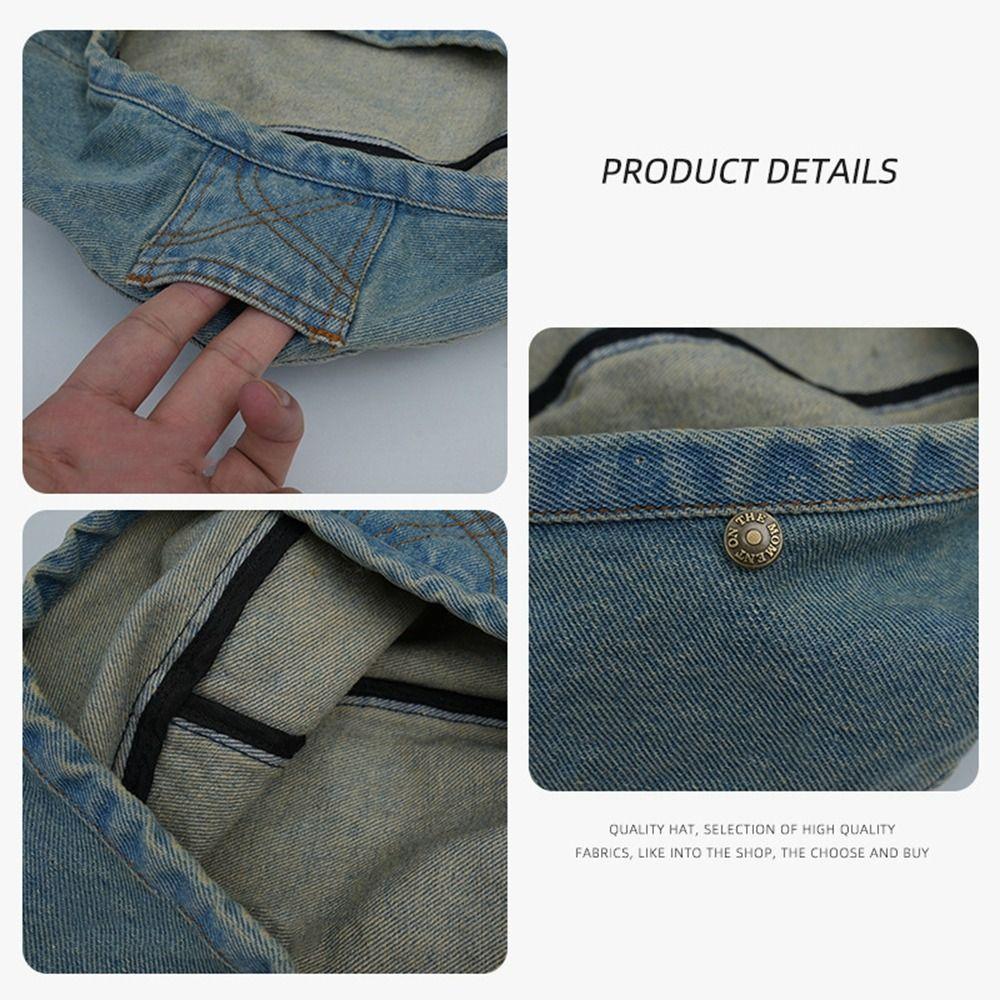 Korean Style Denim Beret Warmth Octagonal Hat Casual Painter Hat Girl