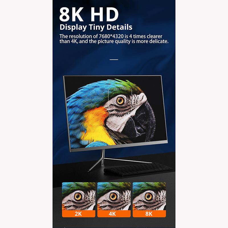 Кабель HDMI 8K/60 Гц 4K/120 Гц UHD HDR 48 Гбит/с Адаптер Высокоскоростной Кабель HDMI-HDMI для ноутбука, телевизора, серии Xbox, проектора, монитора