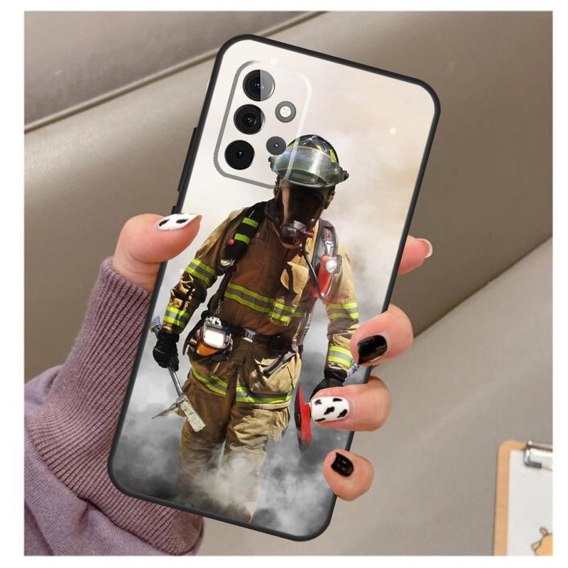 Firefighter Heroes Fireman Case For Samsung Galaxy A56 A16 A26 A36 A06 A52 A53 A33 A13 A34 A54 A14 A15 A35 A55 A22 A32