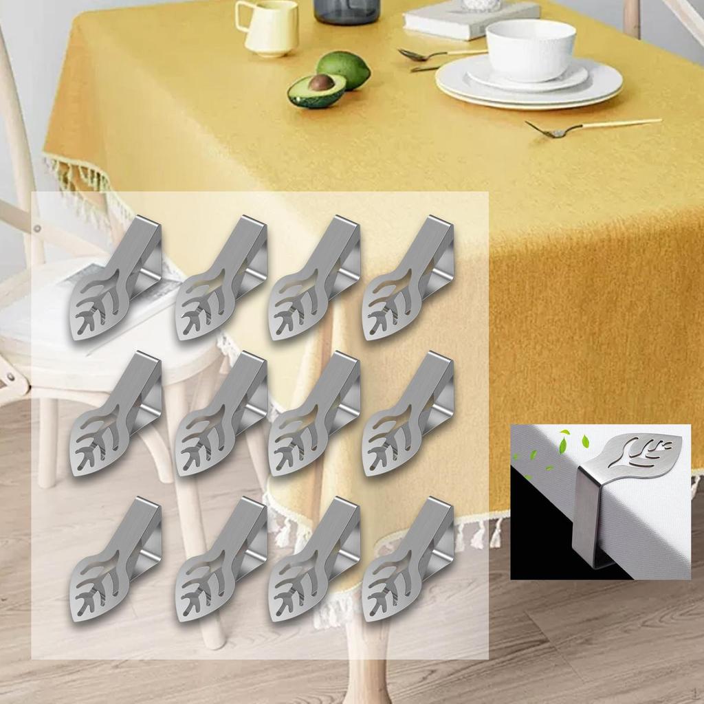 12 Pieces Picnic Tablecloth Clips Table Cloth Holders Premium Cover Clamps for Dining