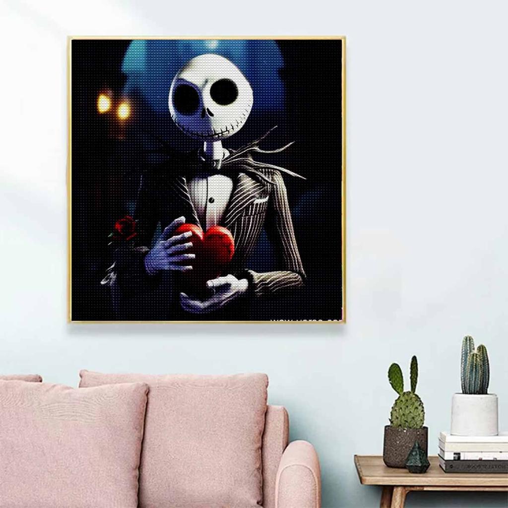 5D DIY Diamond Painting Decorative Skeleton Love Full Round Drill Scenery Diamond Embroidery Cross Stitch Kits Home Decor Gift