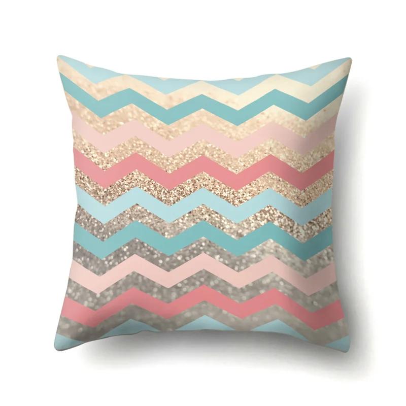 45x45 см наволочка с геометрическими полосками простая мраморная лоскутная наволочка для подушки художественный линейный диван офисное сиденье домашний декор