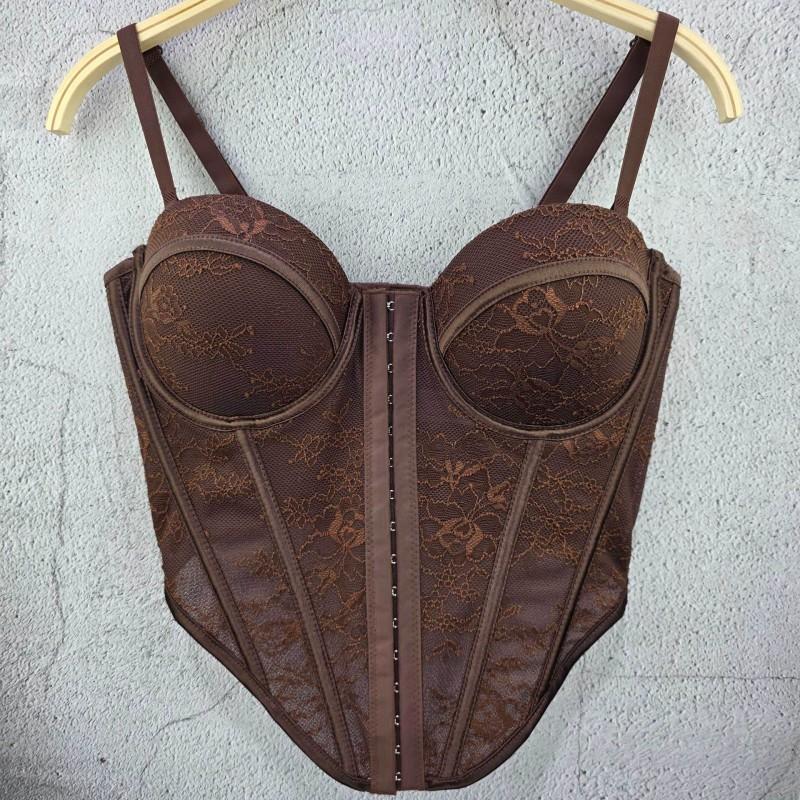 Lace Corset Top Women Slim Fit Push Up Bustier Crop Sexy Party Clubwear