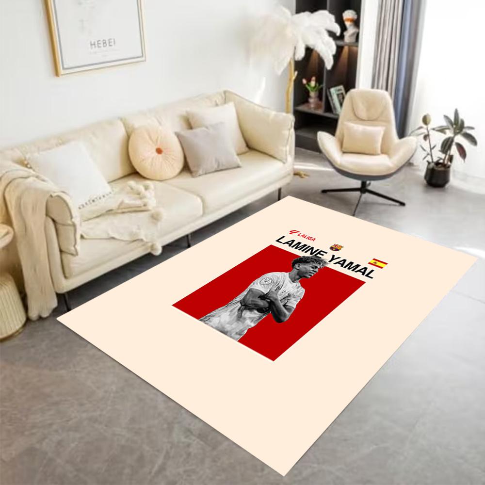 Lamine Yamal's Spain's Soccer Star Action Carpet Suitable for Living Rooms Hallway Foyer Dining Room Anti-slip Rug Office home decor