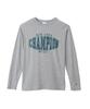 Long Long Round Cotton USA Graphic Logo Long Sleeve Basic Oxford M [Champion] T-shirt, Sleeve, Neck, 100% Print, T-Shirt, C3-Y420, Men's, Gray,