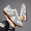 2025 New German Training Shoes Men's Casual Versatile Running Shoes Breathable Sports Shoes Leather Board Shoes Fashion White Shoes