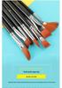 12-Piece Mixed Style Black Handle Brush Set: Short, Nylon Bristle Brushes for Watercolor, Gouache & Oil Painting