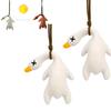 Color Changing Roast Duck Car Pendant with UV Temperature Reminder Cute Digging Duck Rearview