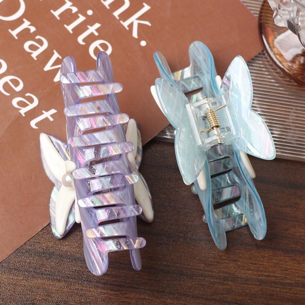 Shark Clip Pearl Hair Claw Colorful Acrylic Shark Clip Personalized Starfish Hair Grab  Streetwear