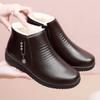 Winter Mom Shoes Elderly Cotton Shoes Soft Bottom Middle-aged Boots Women Padded Warm Boots Flat Bottom Middle-aged Cotton Shoes