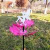 Outdoor Metal Windmill Wind Stake Lawn Decoration Landscape Pathway Decor Multifunctional