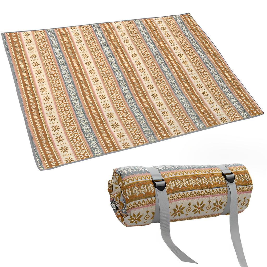 Multifunctional Camping Rug Proof 200cm X 145cm Outdoor Picnic Ground Rug AZ-FRONT Waterproof/Moisture & (Gold)