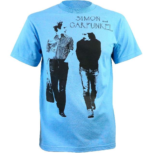 Мужская синяя облегающая футболка для ходьбы Simon and Garfunkel