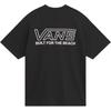 Vans Свободная футболка с круглым вырезом и коротким рукавом с принтом-буквой Мужские топы VN000SR3BLK1