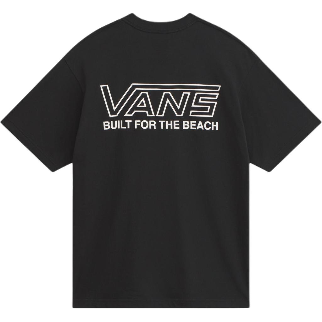 Vans Свободная футболка с круглым вырезом и коротким рукавом с принтом-буквой Мужские топы VN000SR3BLK1