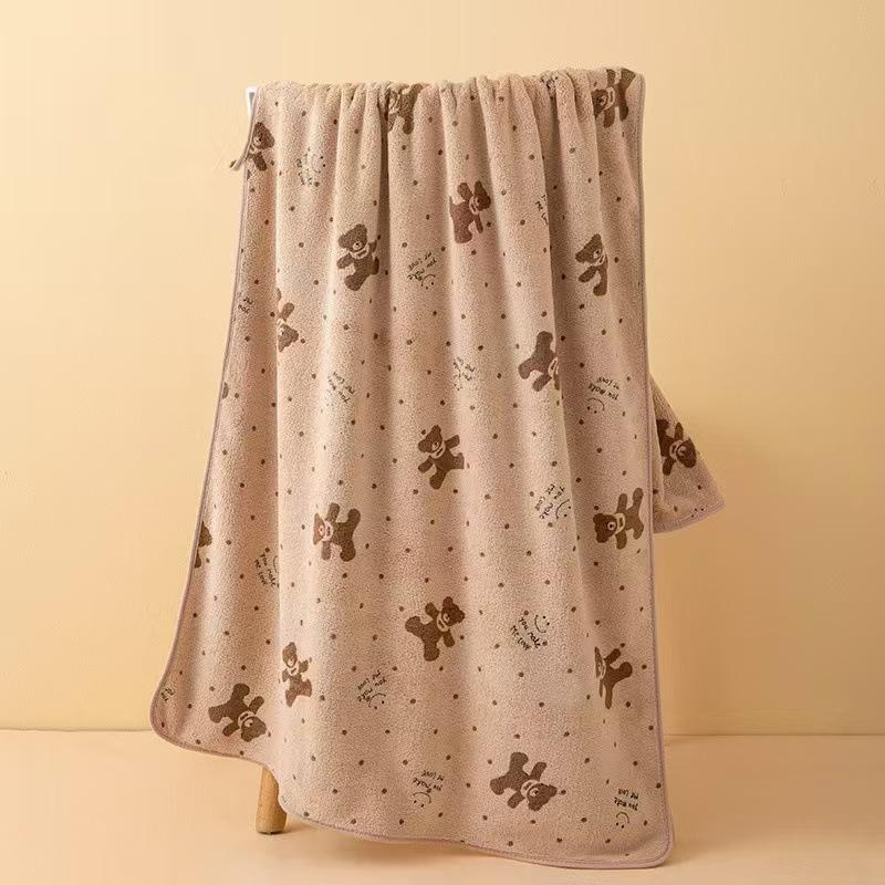Coral Fleece Mother and Child Set Towel Gift Towel Bath Towel Soft Bath Large Towel