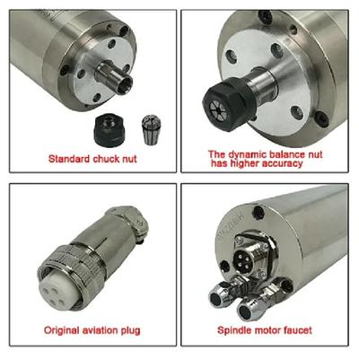 65X158-800W-ER11-220V Шпиндель с водяным охлаждением для ЧПУ, 2 подшипника, Шпиндель двигателя ЧПУ, Машина ЧПУ, 1 шт. Высокое качество