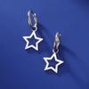 Stainless Steel Star Drop Earrings Women Gold Hoop Earrings Minimalist Wedding Jewelry Gift for Friends