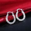 Ladies 925 Silver Hoop Ladies Wedding Earrings Jewelry Party Charm Cute Fashion Christmas Gifts