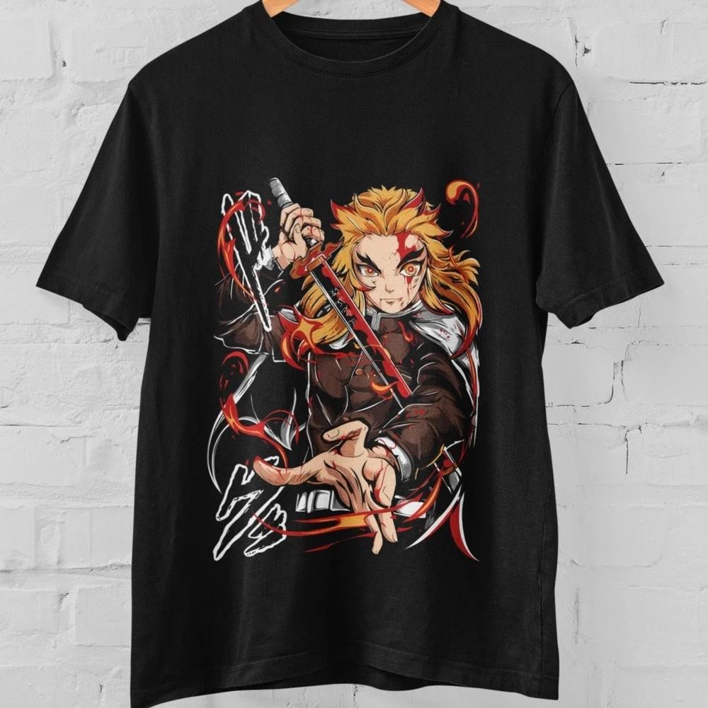 Anime Unisexga Rengoku Kyojuro Demon Slayer Fantasy T Shirt