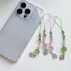 Lucky Clovers Beaded Phone Charm Versatile Lucky Clovers Phone Chain Acrylic Alloy Bead Decors for Bags & Wallets