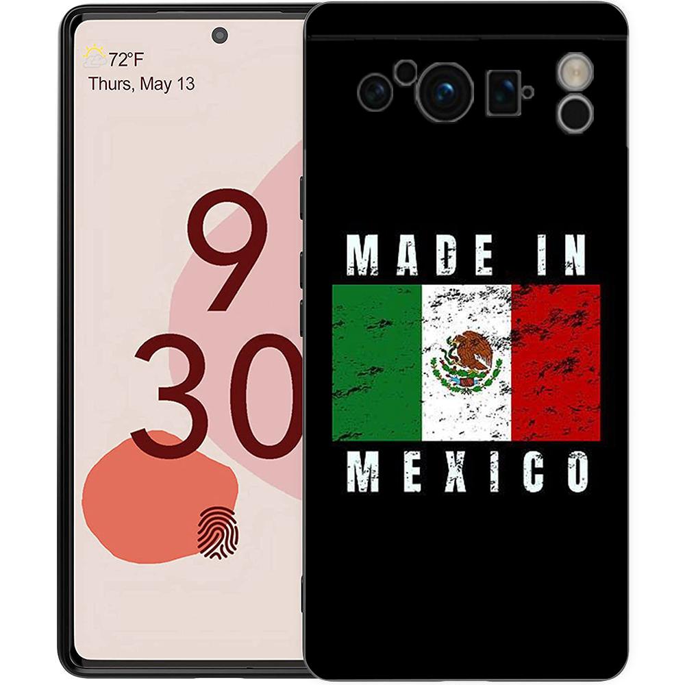 Чехол для телефона Паспорт Мексики для Google Pixel 9 8 7 6 Pro XL 8A 6A 7A 5G Мягкий ударопрочный ТПУ Черный Чехол Fundas