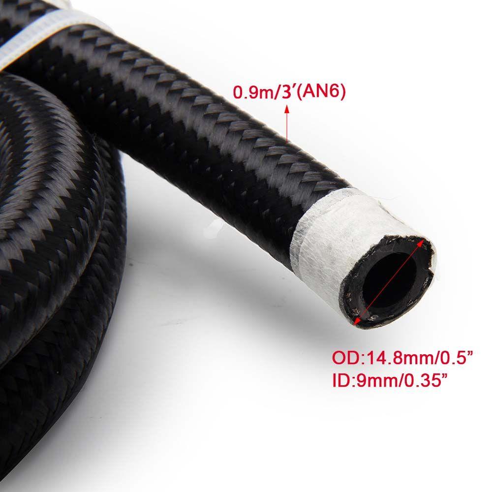 CPE Nylon Braided Hose Line Stainless Steel Black Hose Oil Tubing Oil Hose Fuel Pipe Oil Cooler