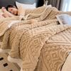 New Velvet Warm Autumn Winter Blanket for Bed Soft Fluffy Sofa Blankets Warmth Cozy Coral Flannel Sofa Cover Blanket Solid Color