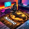 Custom Name Personalized Batman Print Carpet, Versatile Home Decor Rug, for Playroom, Apartment, Balcony, Entryway, Hallway Gift