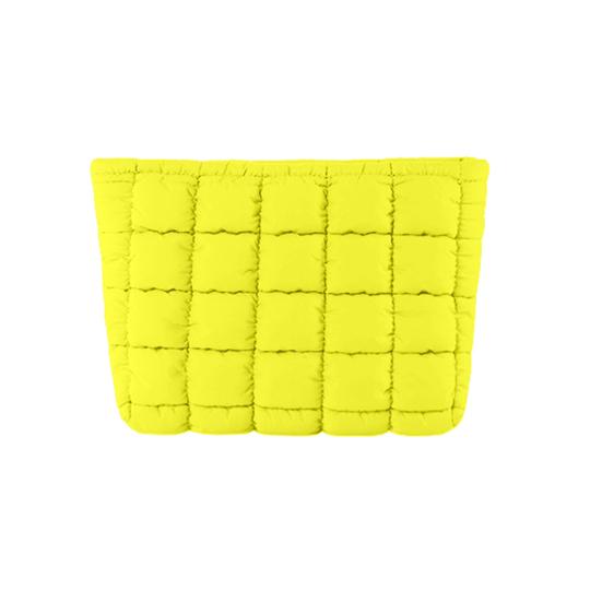 Косметичка Компактный Размер Стеганая Сумка для Макияжа с Застежкой-молнией Сверху Просторный Внутренний Карман Легко Чистить Дорожный Органайзер для Косметики