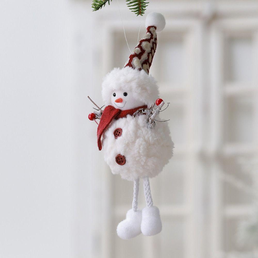 Cartoon Plush Snowman Doll Soft Christmas Tree Decorations Home Xmas Decoration