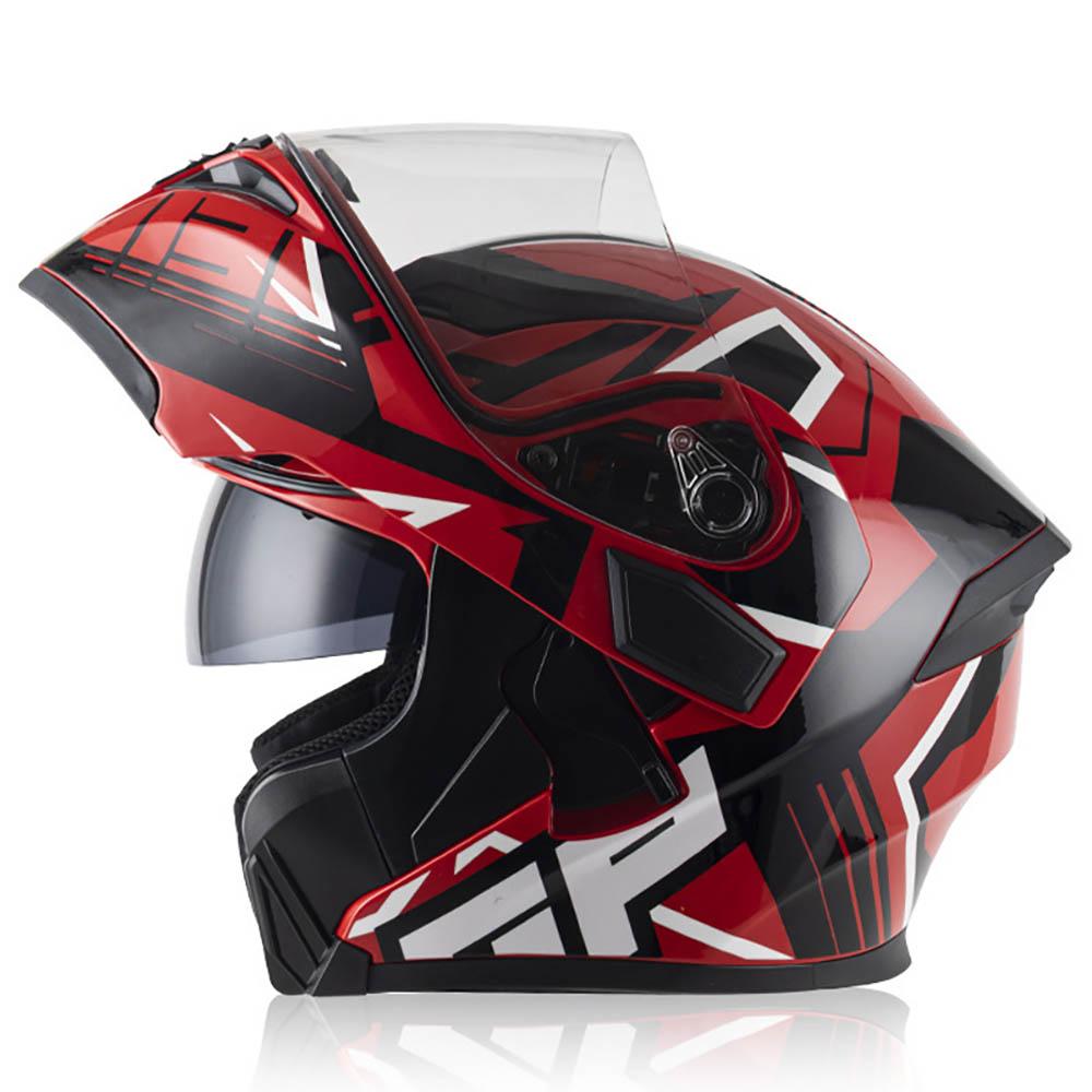 Мотоциклетный шлем Мотоциклетный шлем-интеграл Мотоциклетные аксессуары Мужской и женский Водонепроницаемый Солнцезащитный шлем Сертифицирован DOT