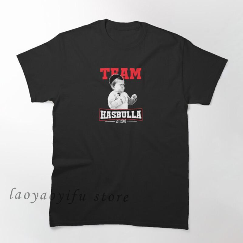 Классическая футболка Hasbulla Fighting Meme, мини-футболка Khabib Blogger, забавные футболки с рисунком, футболка унисекс из полиэстера, кавайная одежда на заказ