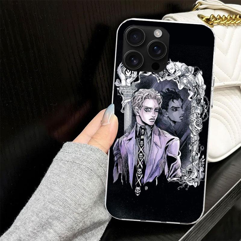 JoJo Кира Йошикаге Killer Queen Чехол для iPhone 13 12 Mini 11 Pro Max Мягкий чехол для телефона X XS XR 7 SE 8 Plus 6 6S 5 5S Силиконовый B