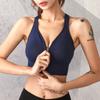 Front Zipper Sports Underwear Women's Shockproof High-intensity Running Yoga Fitness Beautiful Back Vest Bra Gathered Shape Bra